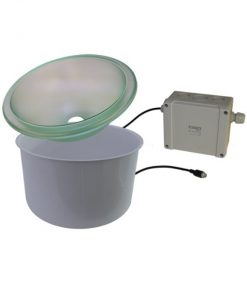 LED šviečiantis dubuo su vandens išleidimo anga