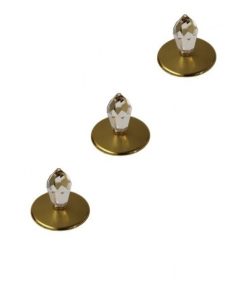 KRISTATLŲ KOMPLEKTAS CR-12 AUKSO SPALVOS 3VNT