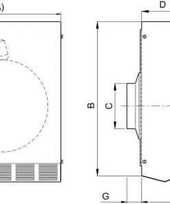 Alternative view of Ventiliatorius fasadinis