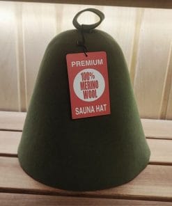 Merino vilnos veltinė kepurė žalia