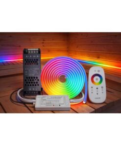 Šviečianti Led RGB juosta 5m komplektas